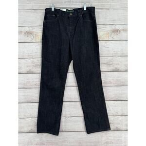Lauren Jeans Co Ralph Lauren Classic Straight Jeans Womens 10 Black NEW